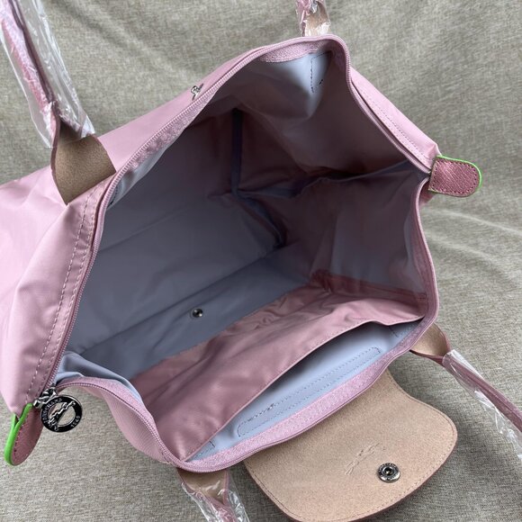 NWT Longchamp Le Pliage Original Large Shoulder Nylon Bag Tote Pink - Picture 10 of 10